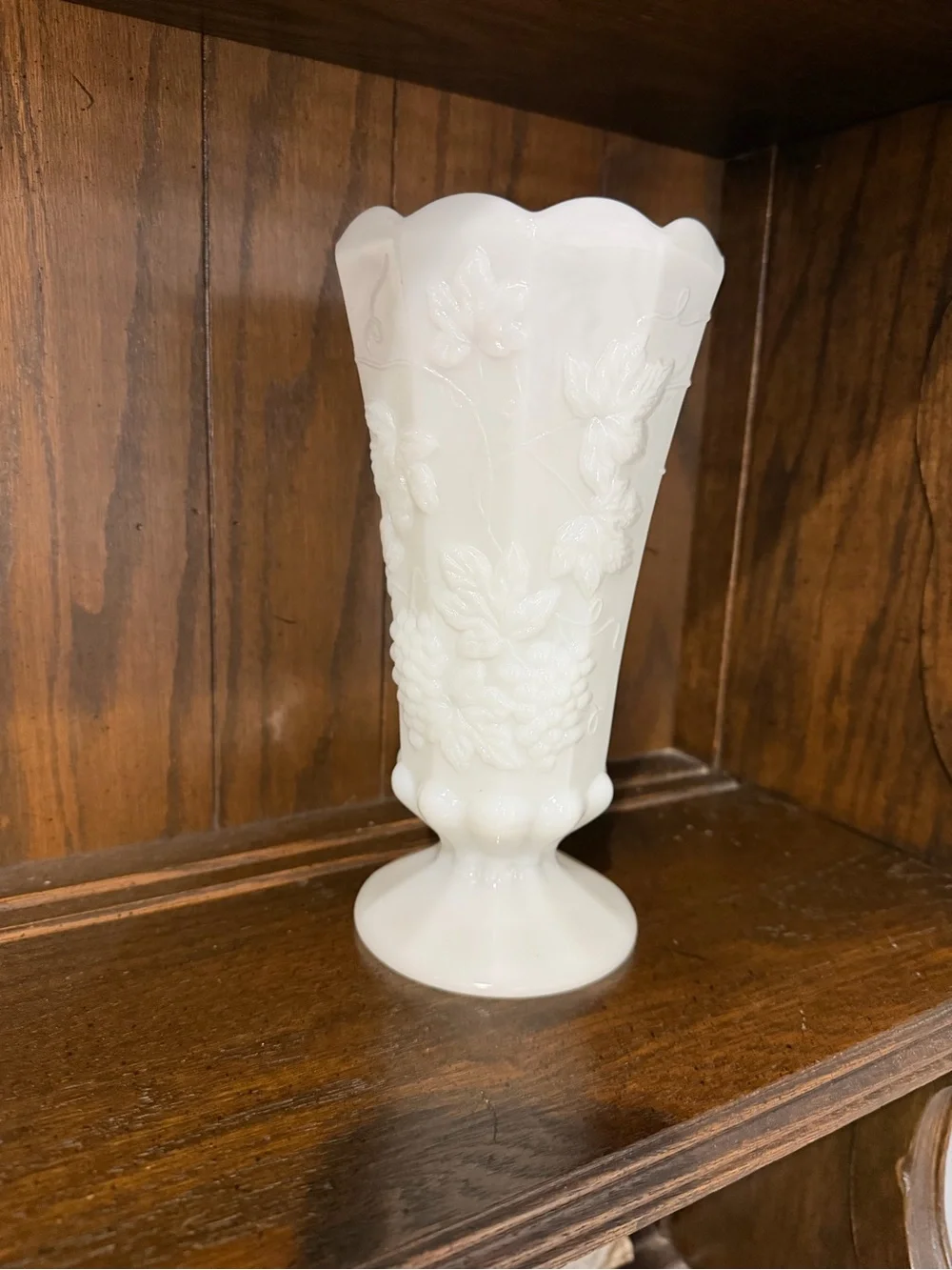 White Milk Glass Pedestal Vase and Covered Compote - Classic Home Accents
